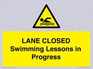 LANE CLOSED Swimming Lessons in Progress